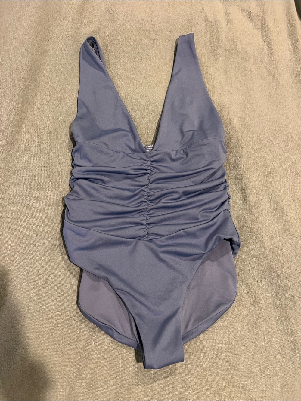 Londre - The Sculpting Plunge One Piece in Coastal Blue size M